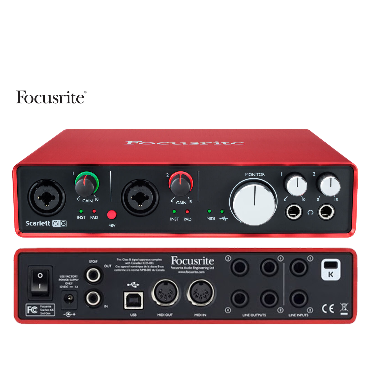 Focusrite  Scarlett 6i6 Studio Audio Interface